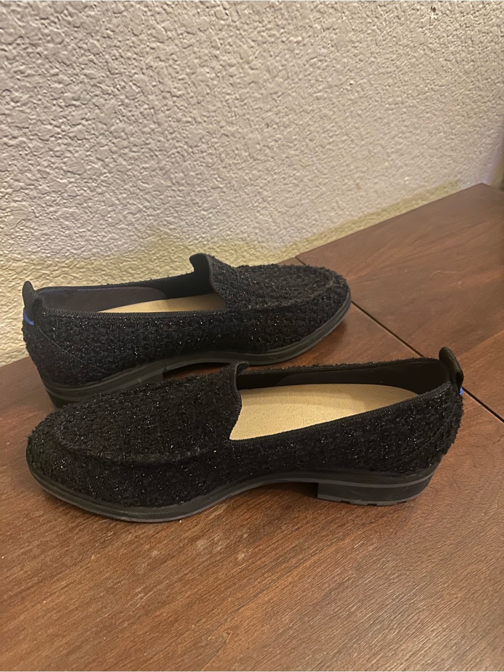Rothy’s “The Lug Loafer” in “Black Bouclè”